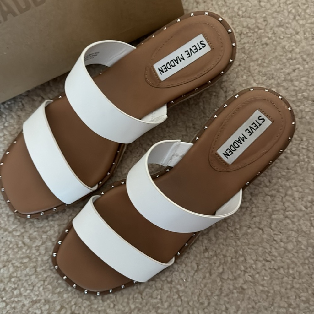 Steve Madden Azucar White Wedge Espadrille Sandal - image 3